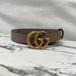 Gucci belt. Thin size in dusty pink size 90